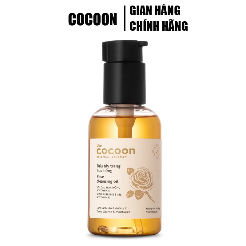 Dầu tẩy trang hoa hồng Cocoon Garin 140ml tẩy sạch lớp trang điểm và dưỡng ẩm