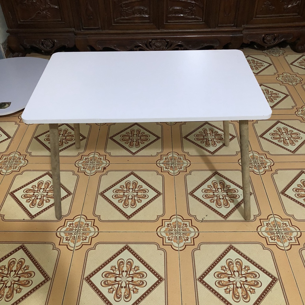 Bàn Trà Sofa chữ nhật, bo tròn chân gỗ phong cách hiện đại phù hợp với mọi loại ghế sofa lắp ráp dễ dàng không cần vít