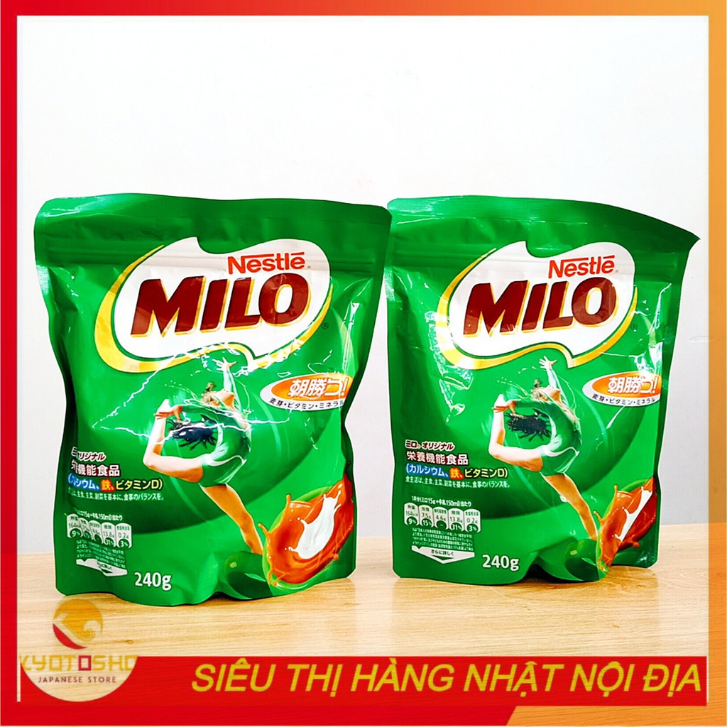 Sữa bột Milo 240g Nhật Bản (T8/2021)