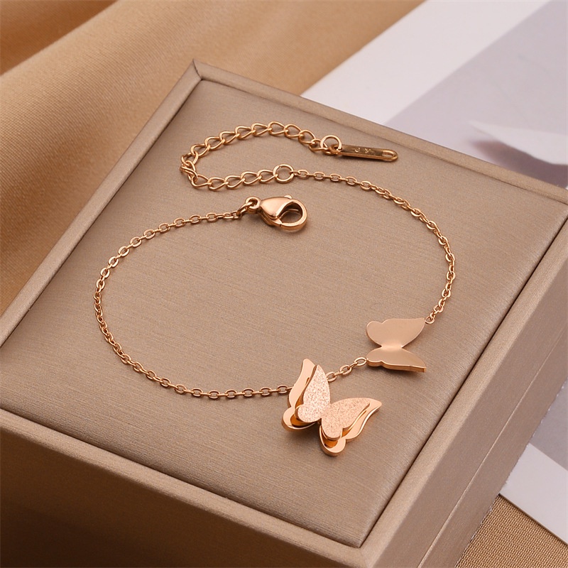 Vòng Tay Thép Titan Đơn Giản Thời Trang Phong Cách Hàn Quốc Cho Nữ