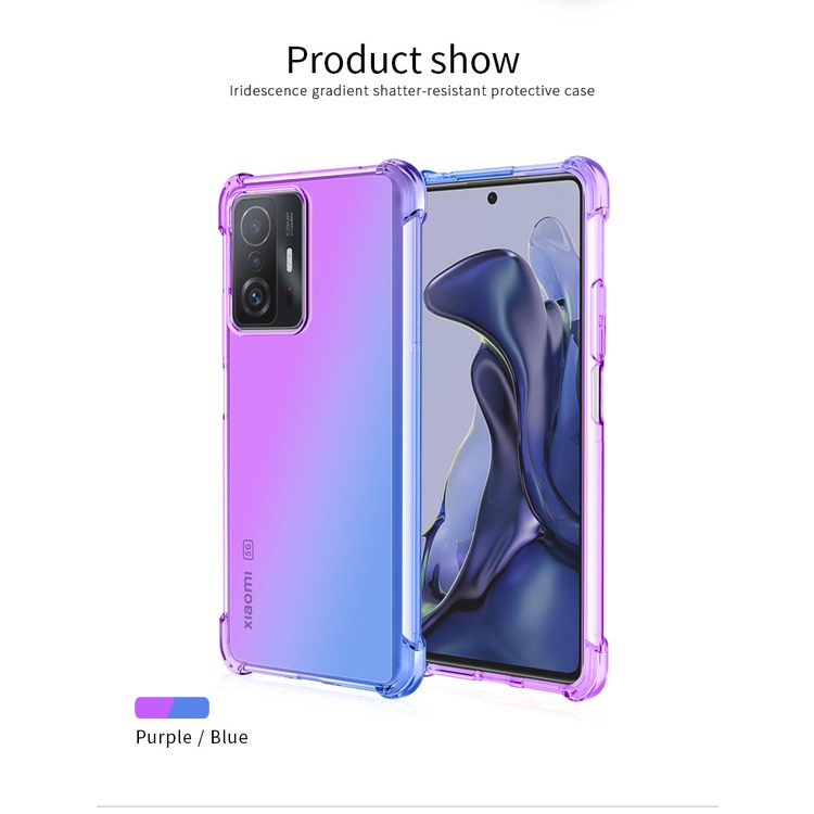 Ốp lưng Xiaomi Mi 11T / Mi 11T Pro dẻo đa sắc lồi 4 góc chống sốc chống va đập thời trang cao cấp