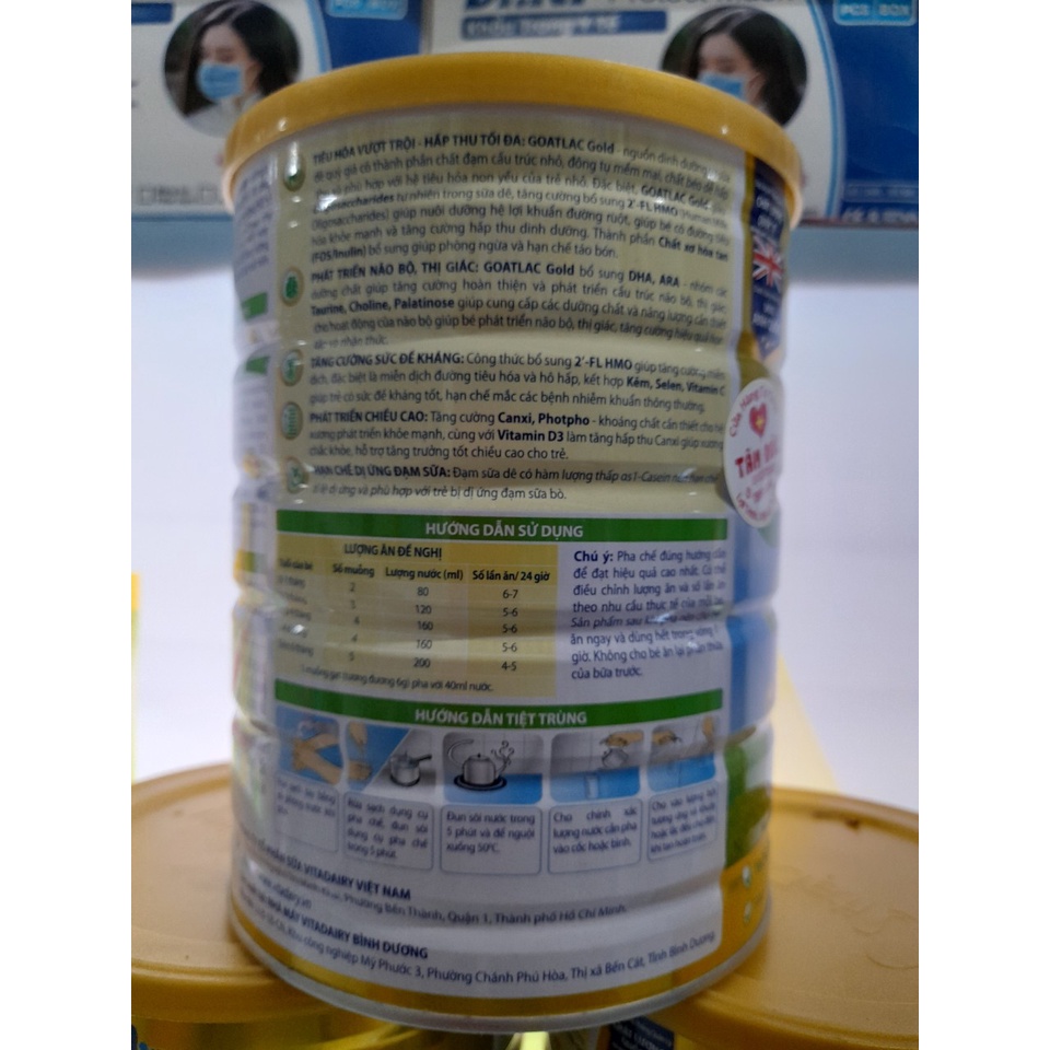 Lon Sữa Dê 800g Goatlac Gold Vitadairy