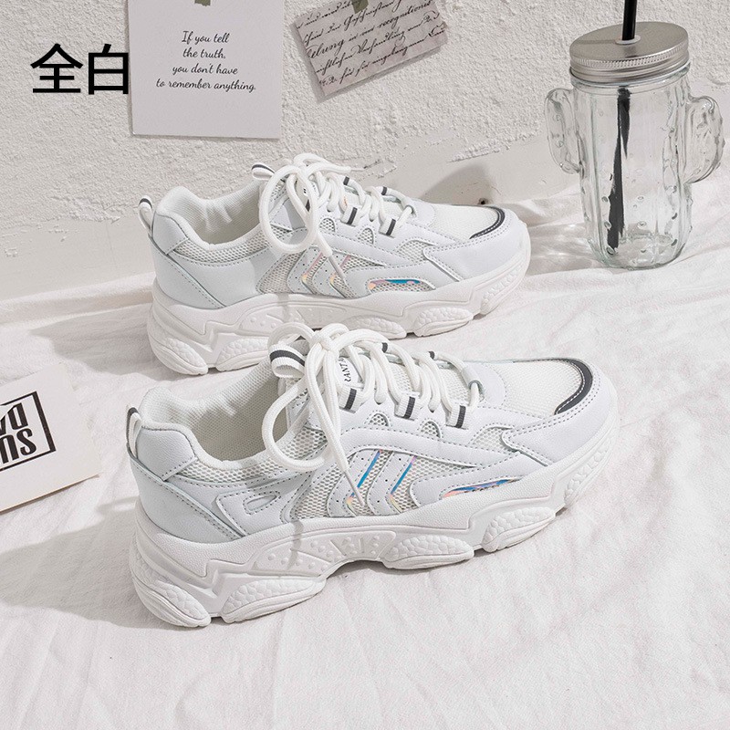 Giày Thể Thao Phối Lưới Màu Trắng Phong Cách Hàn Quốc Thời Trang Mùa Hè Hàng Mới Dành Cho Bạn Nữ 2021 | BigBuy360 - bigbuy360.vn