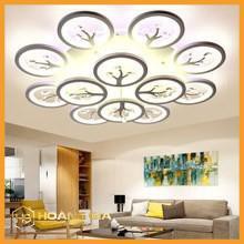 Đèn Ốp Trần - Đèn LED Ốp Trần Decor 12 Hoa Pha Lê NT031 -3 Chế Độ Ánh Sáng -Tăng Giảm Ánh Sáng - Điều Khiển Từ Xa