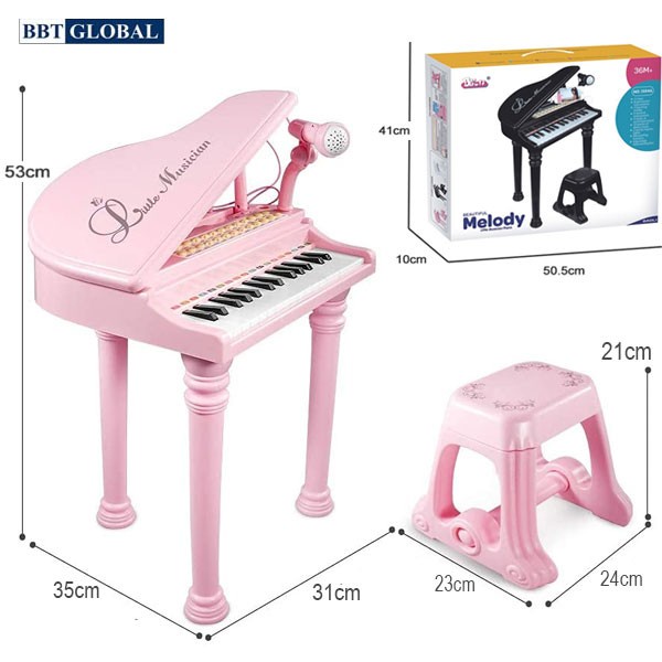 Đồ chơi đàn Piano 37 phím có ghế ngồi cho bé 1504A BBT GLOBAL