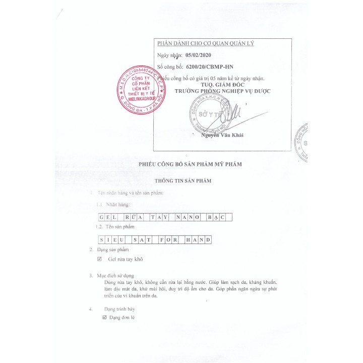 [CHÍNH HÃNG] Gel rửa tay khô NANO BẠC Sieusat for hand - bảo vệ da tay (Viện Kiểm nghiệm thuốc trung ương nghiên cứu) | BigBuy360 - bigbuy360.vn