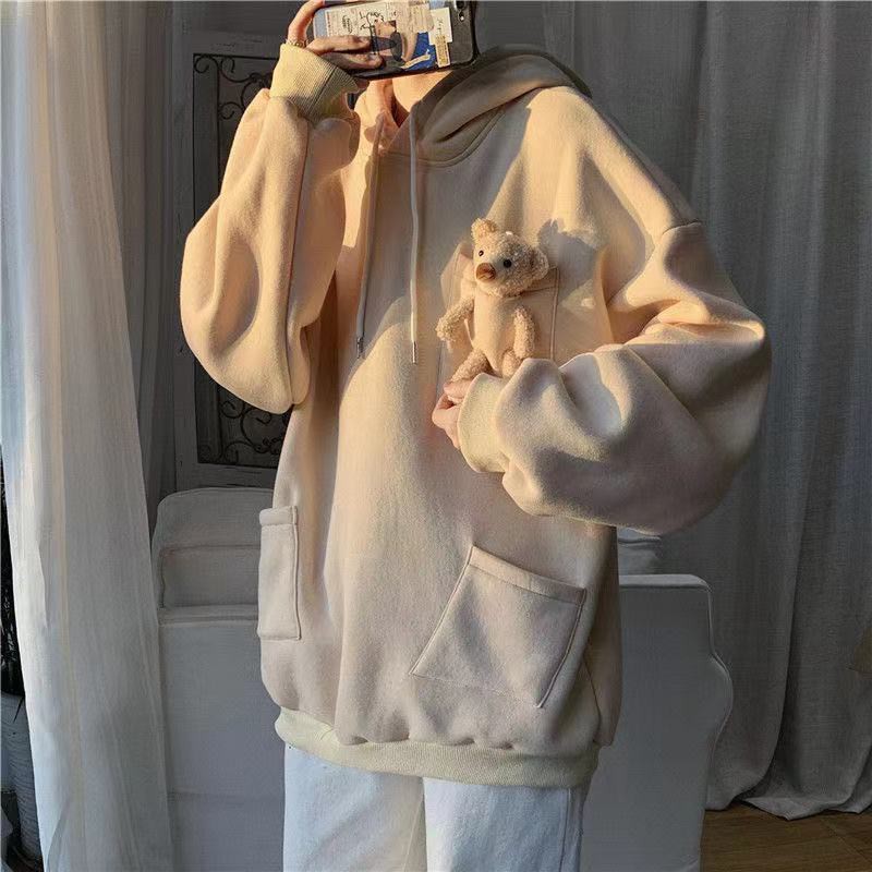 Áo Hoodie Dáng Rộng Có In Hình Gấu Thời Trang Cao Cấp Cho Nam / Nữ 27