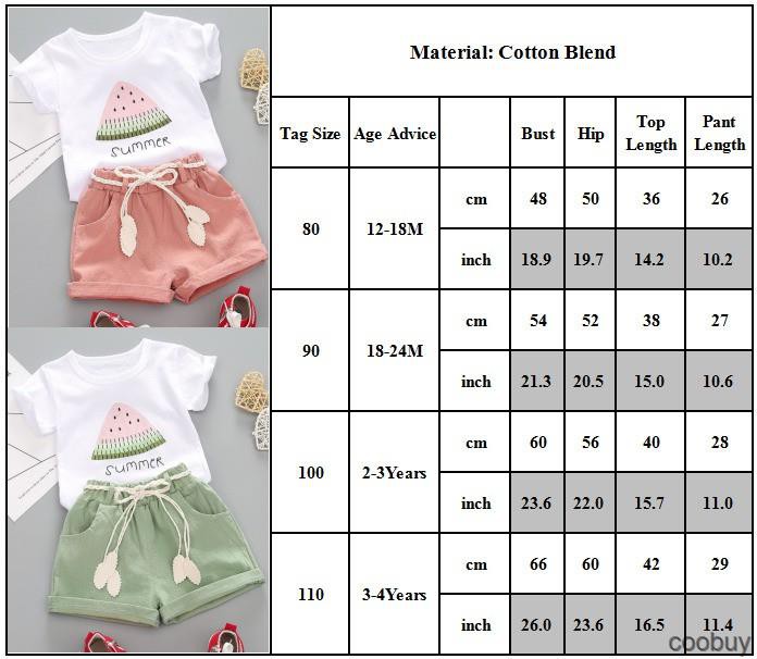 Set Áo Thun Tay Ngắn &amp; Quần Short Cho Bé Gái