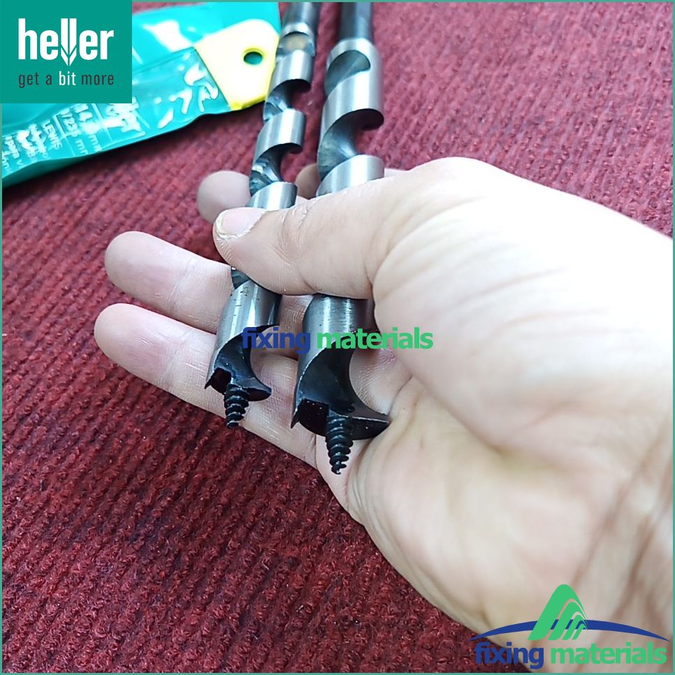 Mũi khoan gỗ HELLER Auger Lewis, kiểu xoắn ốc (Size 6-30mm, dài 235/150)
