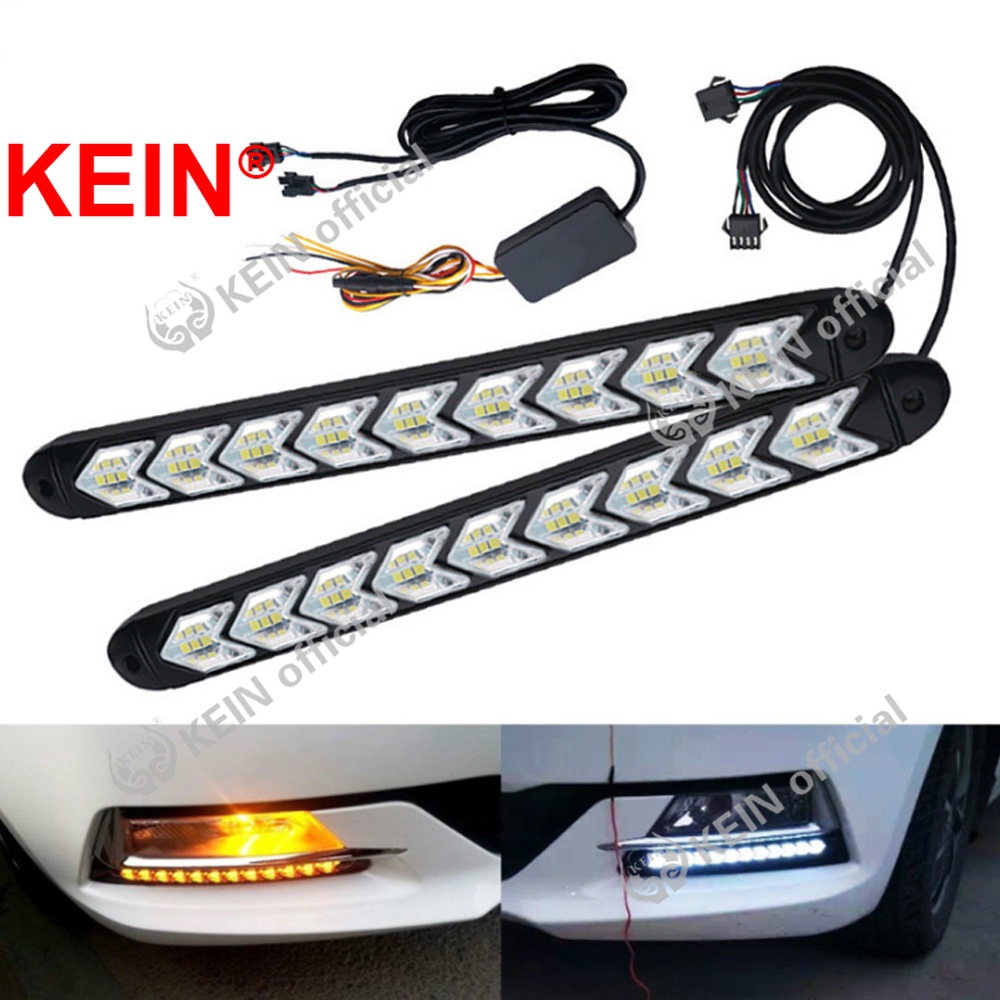 Set 2 đèn led kiểu mũi tên chống nước có thể dùng làm đèn xi nhan/đèn chạy ban ngày