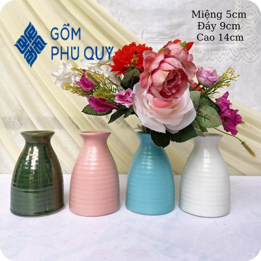 Bình Hoa Decor 🌻 Gốm Sứ Bát Tràng 🌻 Bình Gốm Cắm Hoa,lọ Sake Phình S3 Hoả Biến Gomphuquy Tm31