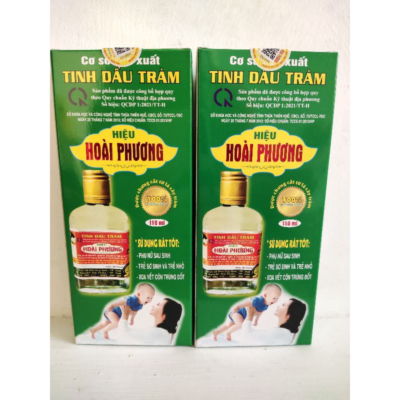 Combo 2 chai Dầu Tràm Hoài Phương Xanh 100ml