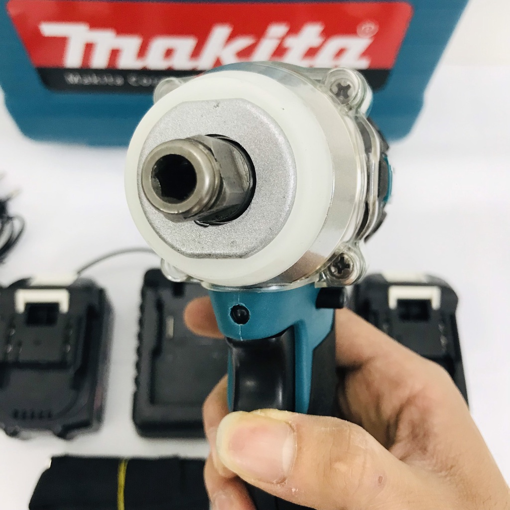 Máy Siết Bulong Makiita 199V , Siết Bulong Không Chổi Than Makita Tặng Kèm Đầu Chuyển Vít Và Khẩu 22mm