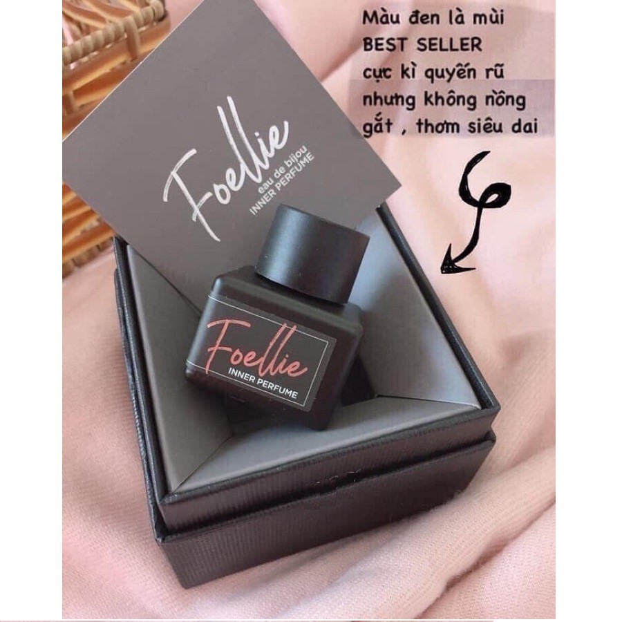 Nước hoa vùng kín mùi hương cực kỳ mãnh liệt và sâu sắc Foellie Eau De Innerb Perfume 5ml - Bijou (chai đen) Best Seller