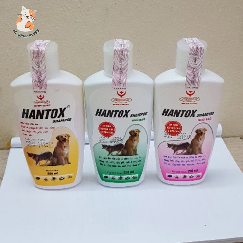 Sữa tắm trị ve, rận, bọ chét, ký sinh trùng, ghẻ cho chó mèo Hantox 200ml