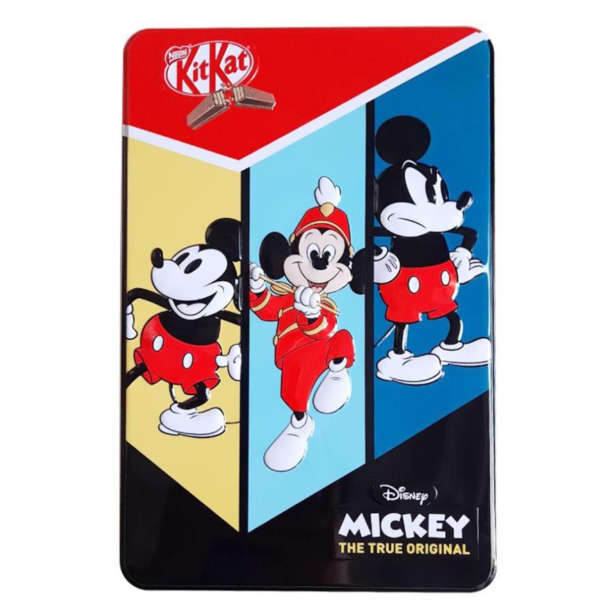 Hộp 12 thanh Socola Kitkat - Hộp thiếc hình chuột Mickey