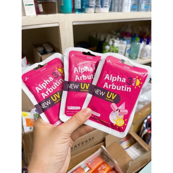 vỉ Alpha Brbutin Thái 10 viên