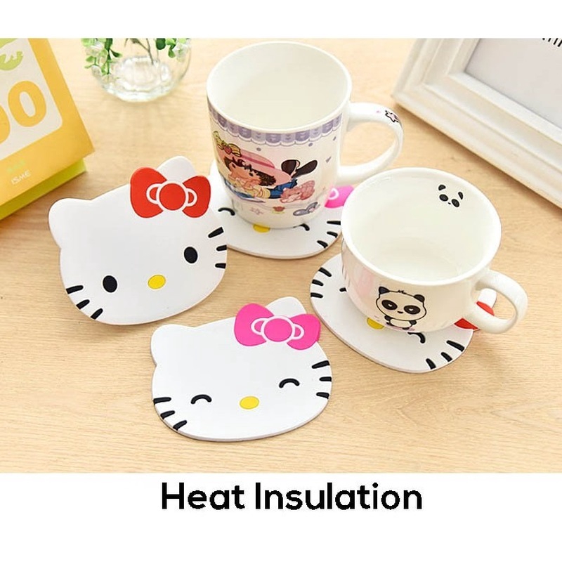 Đế lót ly cách nhiệt chống trượt họa tiết hoạt hình