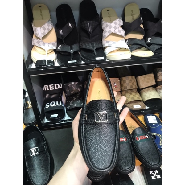 Giày lười da nam khoá vàng truyền thống cao cấp - Giày moca học sinh