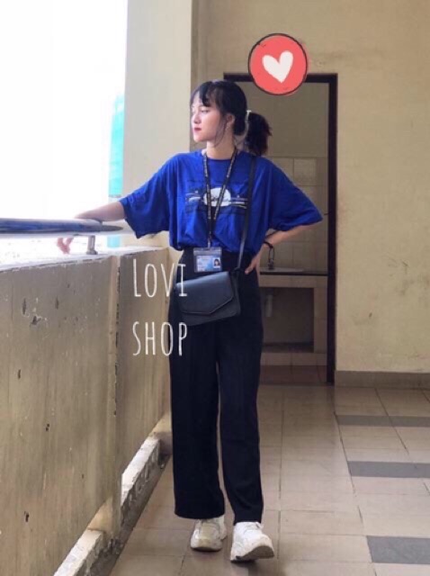 Quần ống rộng nữ culottes khóa kéo hông không túi 3 màu: đen, kem, trắng Lovi