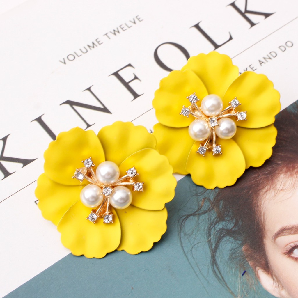 BÔNG TAI HOA NHIỀU MÀU LỚN - MELY TH-29