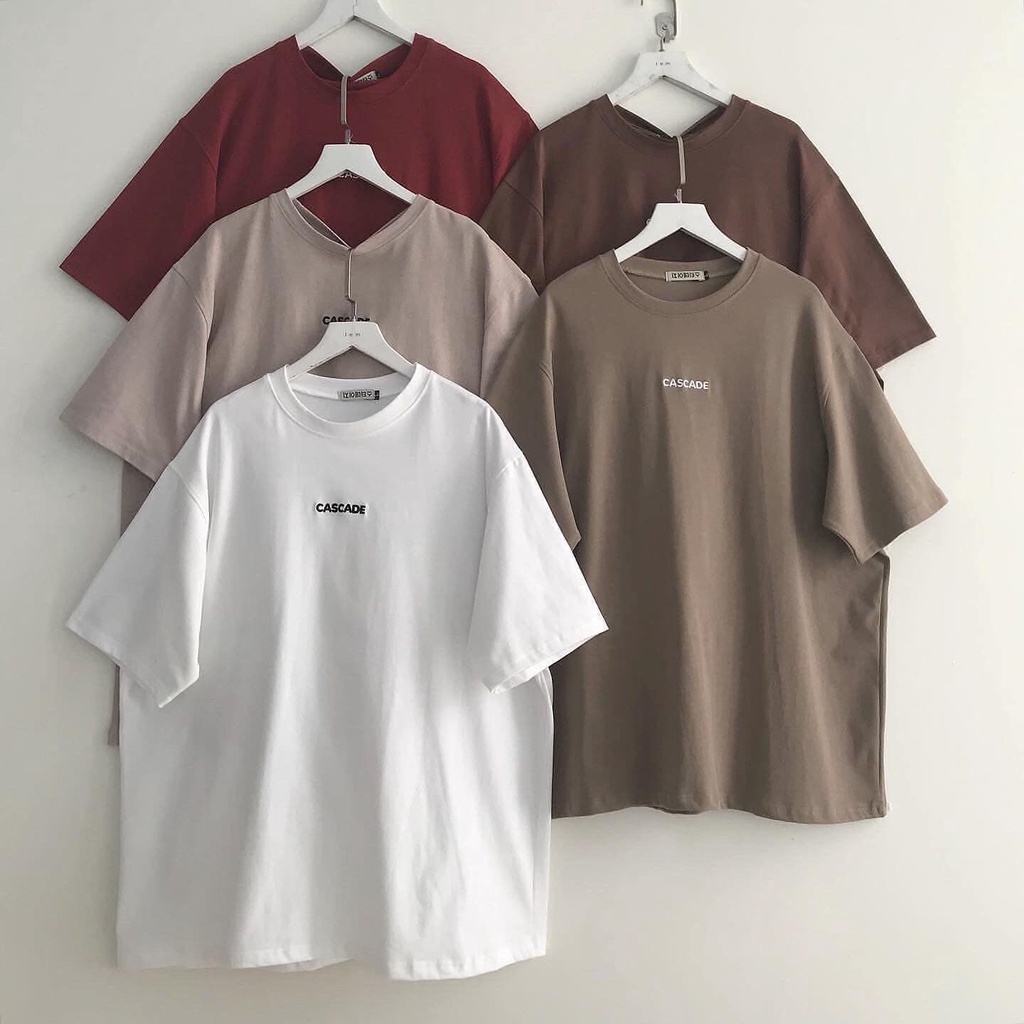 Áo Thun Tay Lỡ JEM CLOSET Áo Phông Nữ Form Rộng CASCADE Chất Cotton Phong Cách Hàn Nhiều Màu Mặc Siêu Tôn Da 10257