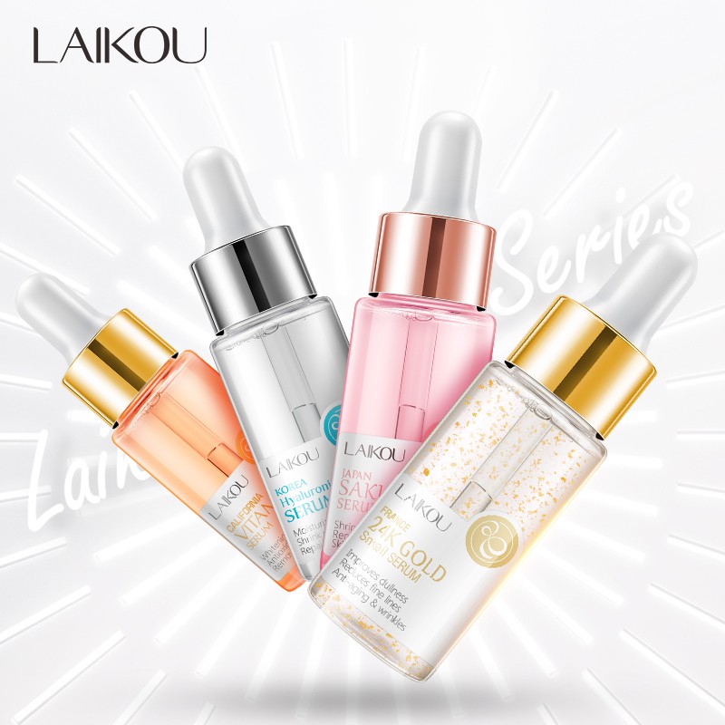 Serum LAIKOU Tinh Chất Hoa Anh Đào Nhật Bản/Axit Hyaluronic/Vàng 24K/Vitamin C Dưỡng Trắng Da Chống Lão Hóa | BigBuy360 - bigbuy360.vn