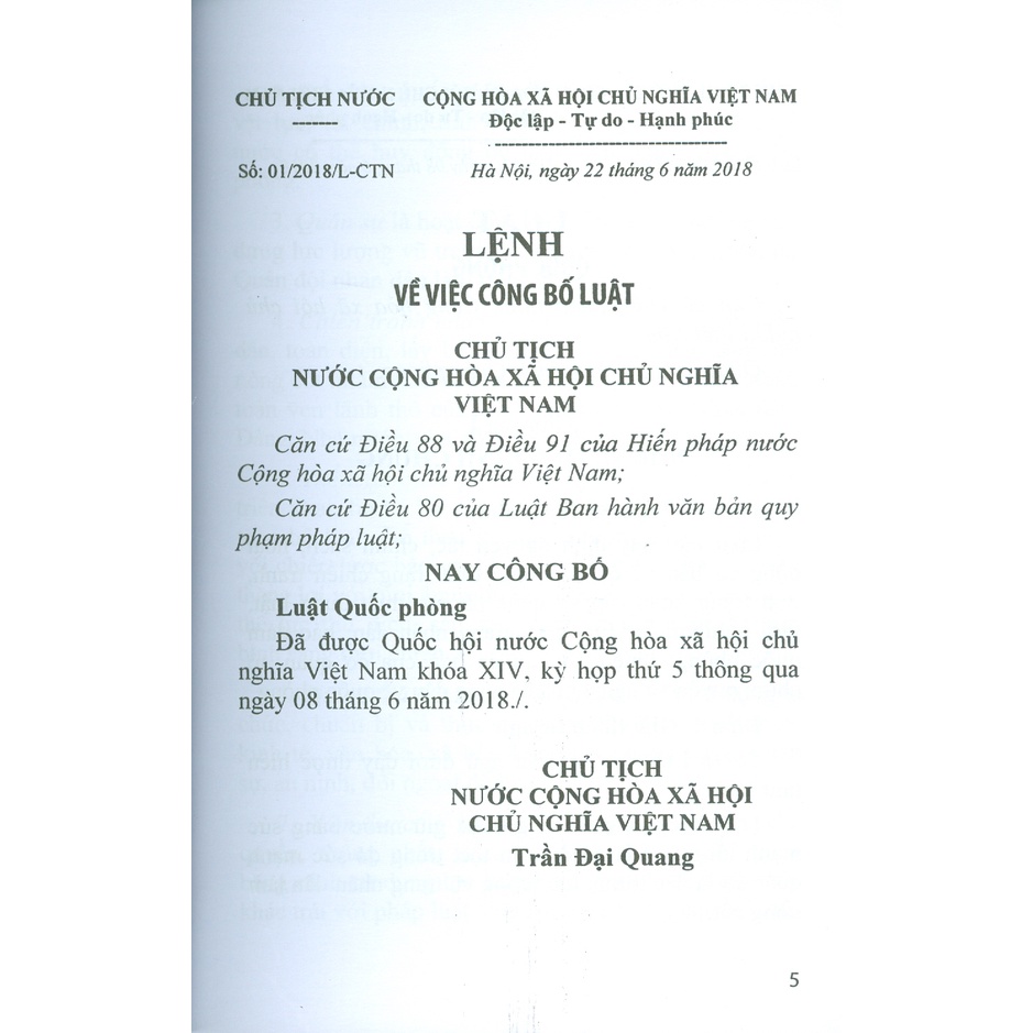 Sách - Luật Quốc Phòng