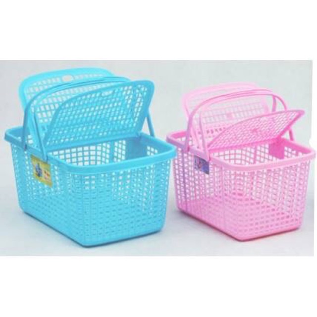 Giỏ nhựa nắp gấp đựng đồ sơ sinh tiện lợi