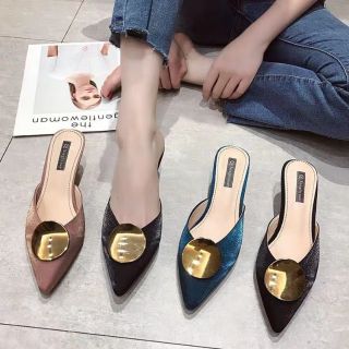 Sục cao gót lụa satin bóng