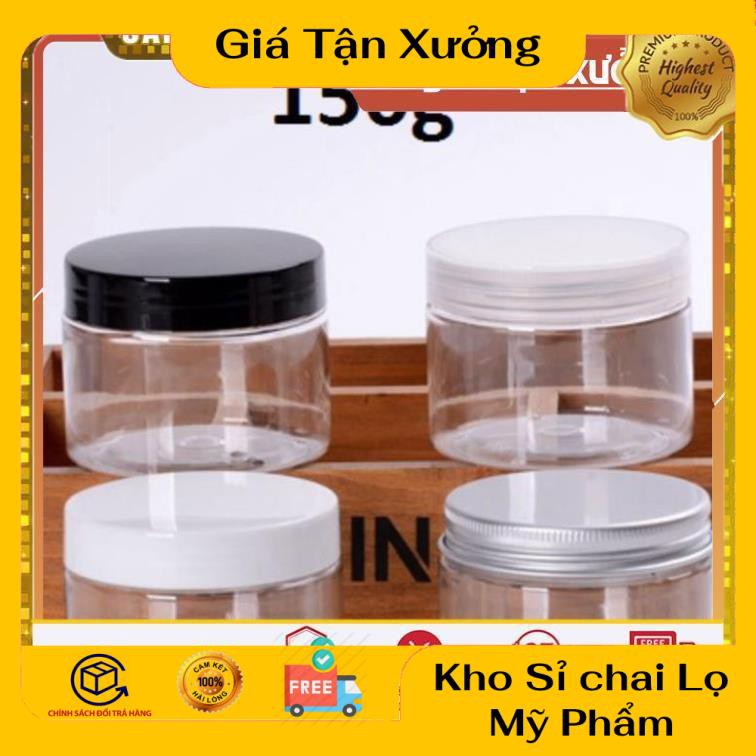 Hủ Đựng Kem ❤ TRÙM SỈ ❤ Hũ nhựa Pet 150g chiết mỹ phẩm, phụ kiện du lịch