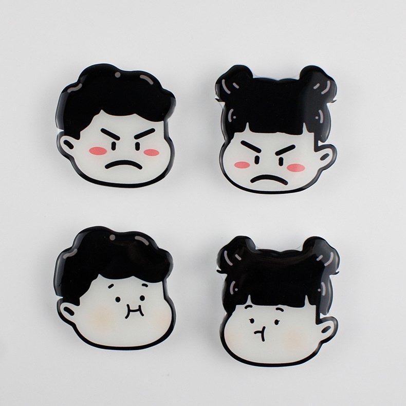 Giá đỡ dán ốp điện thoại popsocket họa tiết BOY GIRL ANGRY bán dính chắc chắn