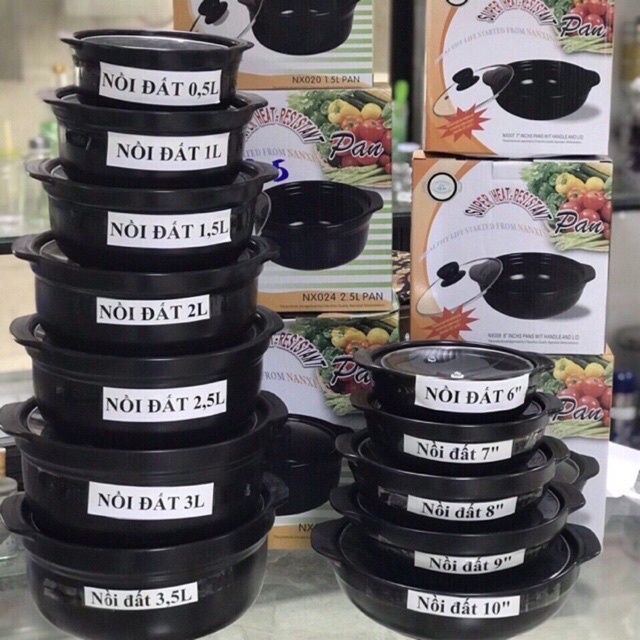 Nồi Đất Nắp Kiếng LOẠI 1