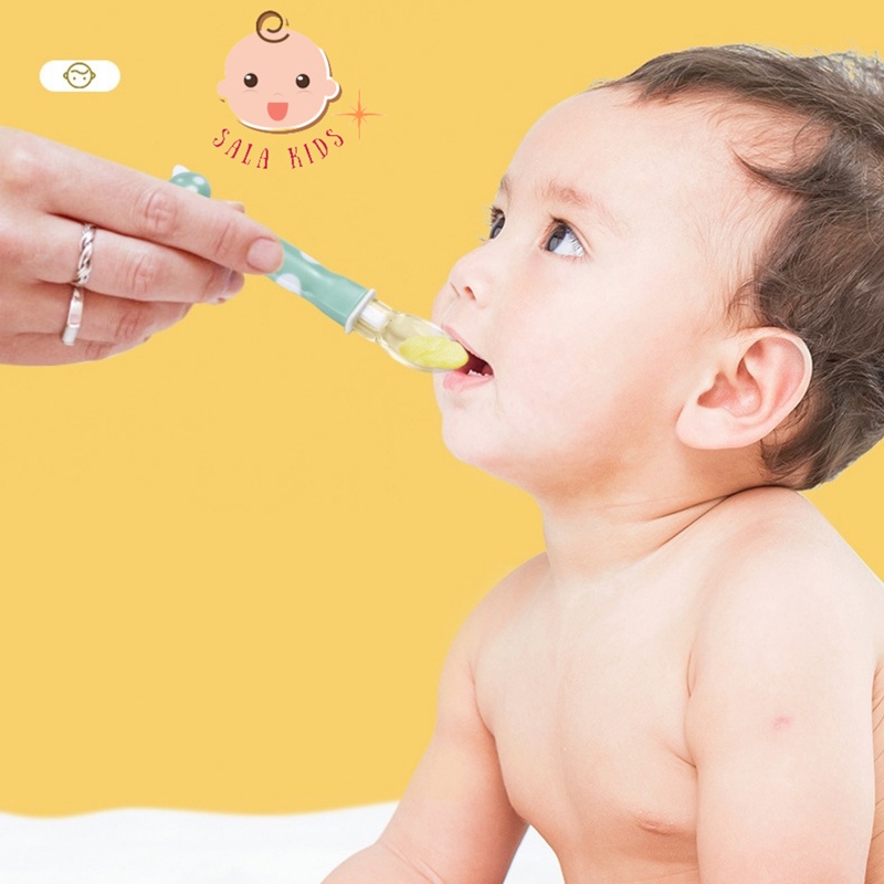 Thìa Ăn Dặm, Thìa Muỗng Silicon Ăn Dặm Tập Ăn Cho Bé SALA KIDS STORE Mềm Mại, Mẫu Mới 2022