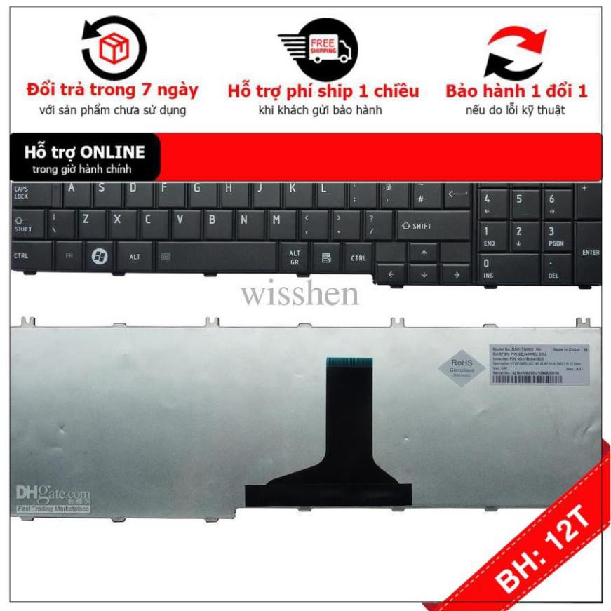 [BH12TH] Bàn Phím Laptop Toshiba Satellite L650 L650D L655 L655 L670 L670D L675 L675D .