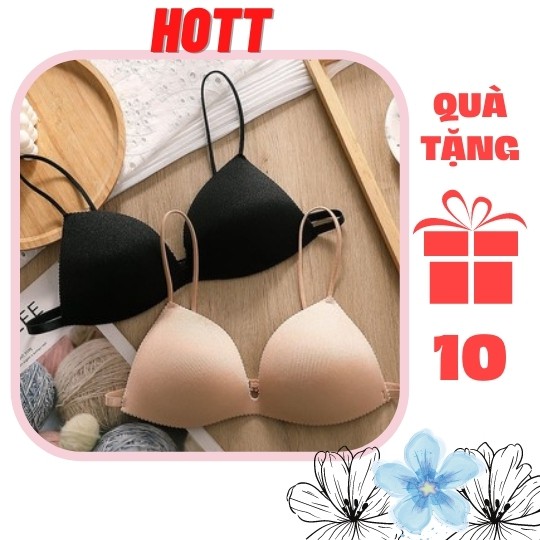Áo Ngực Bra Su Đúc Dây Mảnh Có Móc Cài Sau Mặc Thoải Mái,áo lót nữ su trơn siêu nhẹ.