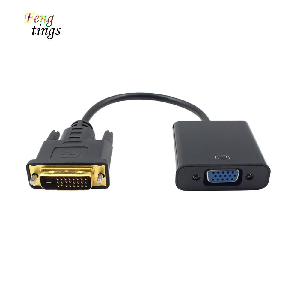 ✌ FT ✌ 1080p DVI-D 24+1 Pin Male to VGA 15Pin Female Active Cable Adapter Converter