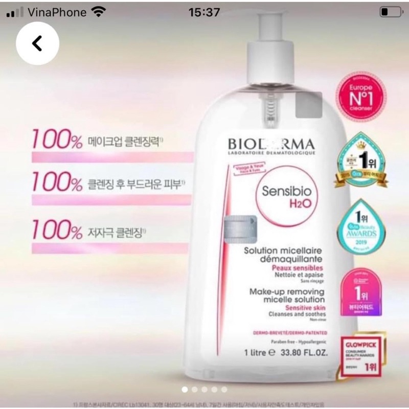 TẨY TRANG BIO.DERMA H2O- có sẵn đủ bill-chính hãng