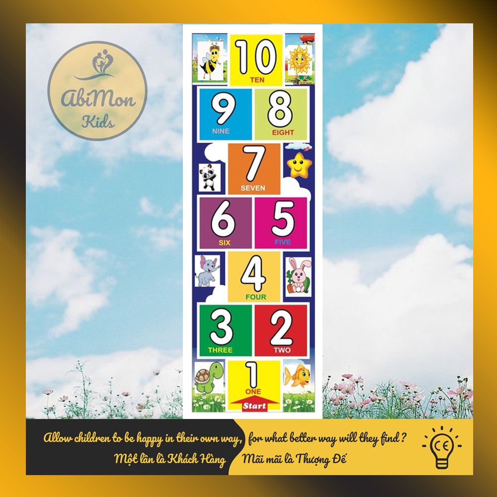 Thảm Vận Động Jumping Mat Cho Bé (kích thước 2m2) ☘️ Montessori cao cấp ✨ (Đồ chơi Giáo Dục - An toàn - Thông minh)