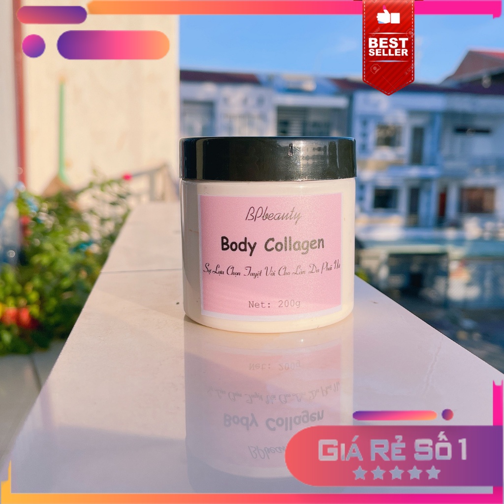 Kem dưỡng trắng da body COLLAGEN handmade dành cho da chai lỳ giúp bật tone trắng sáng mềm mịn, cung cấp dộ ẩm BPbeauty