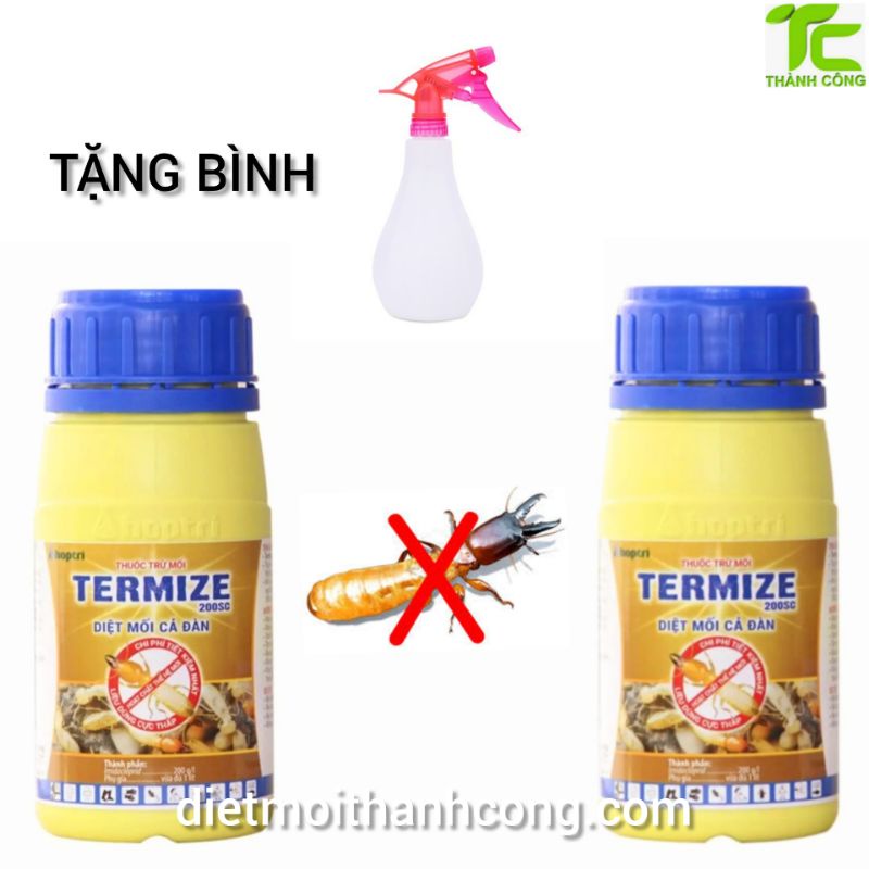 Tặng bình+combo 2chai Thuốc diệt mối Termize 200SC sx tại Malaysia loại 50ml