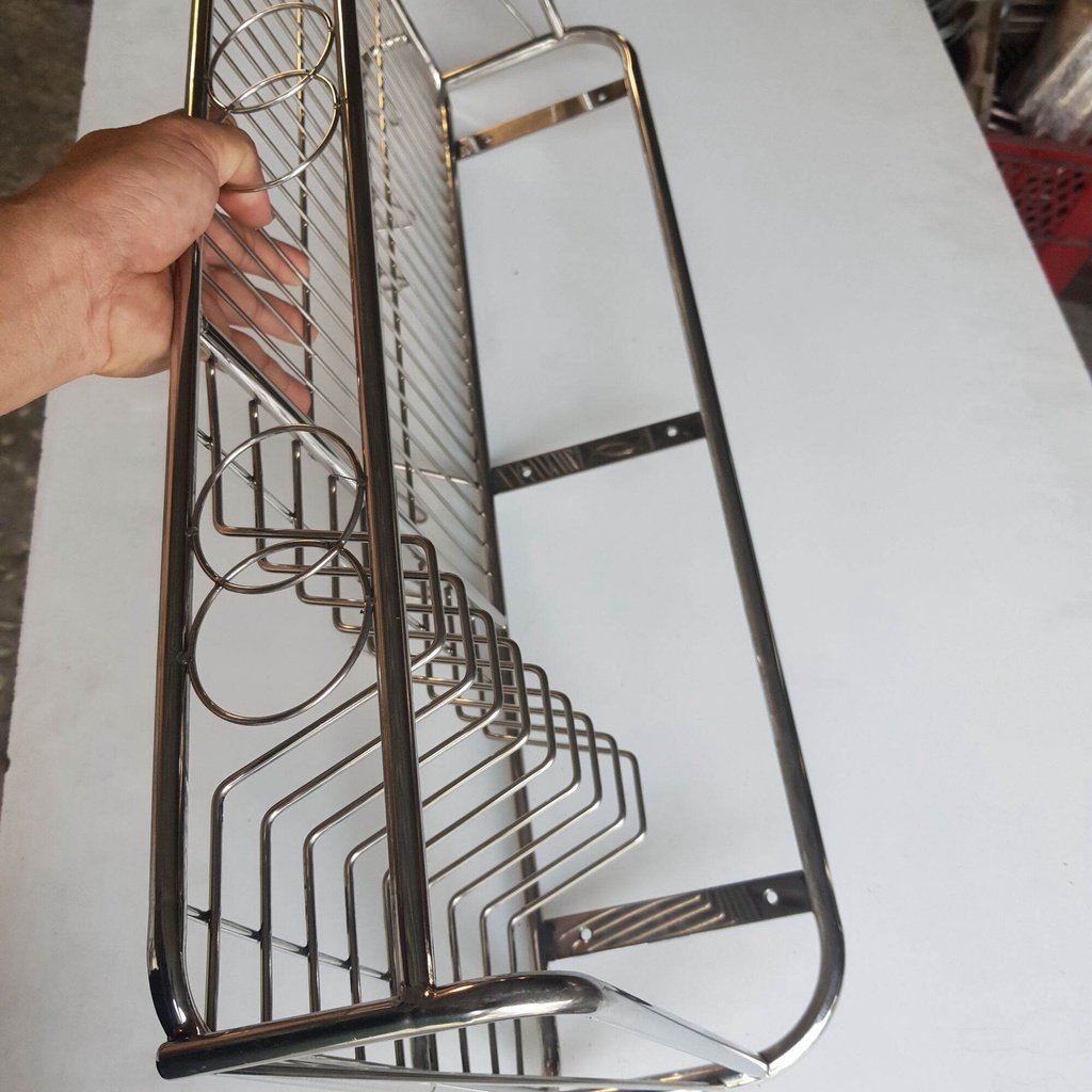 Rổ inox treo tường để chén bát ,1 tầng vỉ  , bề rộng 30cm , nhiều kích thướt , inox 201 .Hàng dày và chắc chắn .