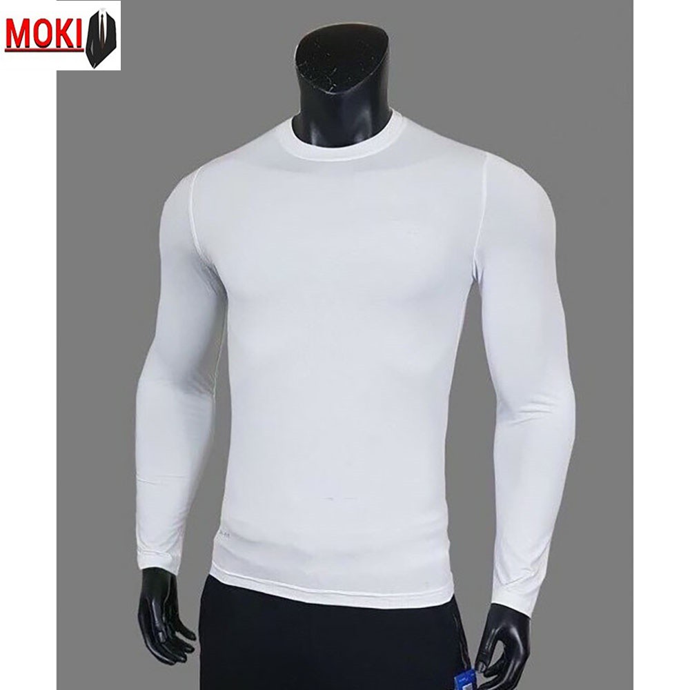 Áo giữ nhiệt nam MOKI thể thao dài tay nhiều màu size từ 45 đến 84kg, chất co giãn tối đa | BigBuy360 - bigbuy360.vn