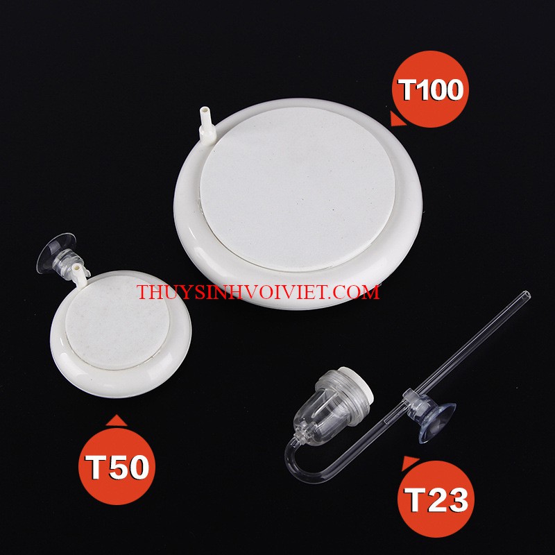 Cốc đĩa sủi OXY siêu mịn T23, T35, T50 và T100 dành cho hồ cá cảnh, hồ thủy sinh, VUI LÒNG XEM KỶ MÔ TẢ