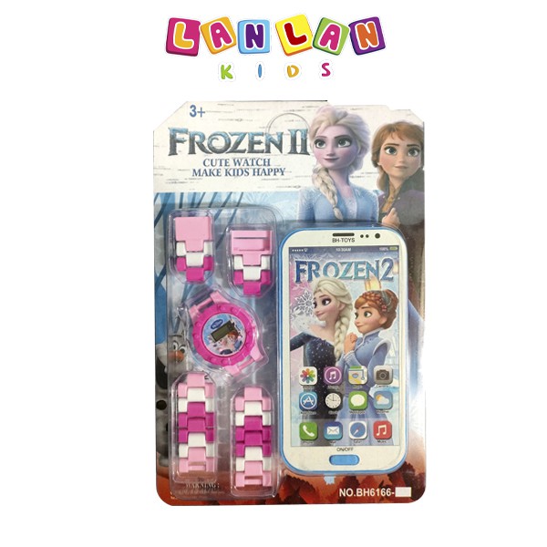 Bộ đồ chơi điện thoại và đồng hồ LANLAN KIDS nhân vật hoạt hình ngộ nghĩnh dành cho bé