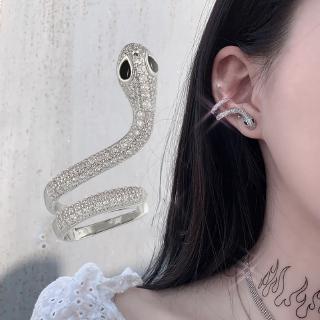 Hoa tai kim loại hình rắn đính đá lấp lánh phong cách quyến rũ nữ tính