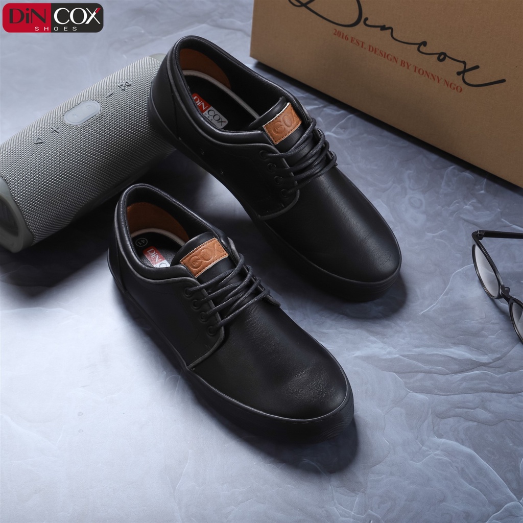 Giày Sneaker Da Nam DINCOX C03 Khí Chất Lịch Thiệp Black