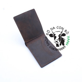 Ví da nam handmade , da sáp MS001"100% da thật"