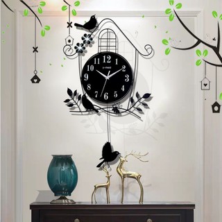 Đồng Hồ Treo Tường Quả Lắc Decor Trang Trí Nội Thất Hiện Đại [HÀNG SẴN] - Mery Shoes