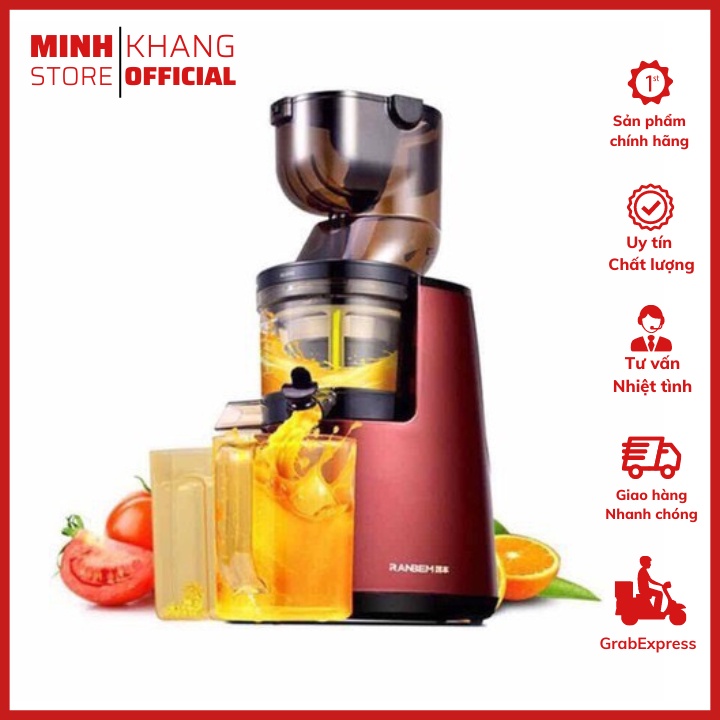 Máy ép trái cây tốc độ chậm cao cấp, bản đặc biệt Ranbem 615- Máy nghiền trái cây làm sinh tố,nước uống trong mùa hè